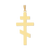 14KT Gold Classic 3-Bar Cross- 1 1/8"
