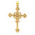 14KT Gold Beaded Fancy Cross Pendant 