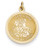 14KT Gold St. George Round Medallion