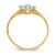 14KT Gold & Rhodium Cross Ring- Size 7