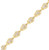 14KT Gold Two-Tone Diamond Cut Cross Bracelet