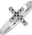 Sterling Silver and Genuine Diamond Cross Ring