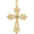 14KT Gold Genuine Diamond Elaborate Cross Pendant- 2 3/16"