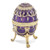 Imperial Egg Trinket Music Box- Purple with Matching 18" Necklace