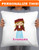 Personalized Pillowcase with Pillow: Greek Girl Design- ANY LANGUAGE!