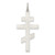 Sterling Silver Classic 3-Bar Cross: Accent Cut: L- 1 7/8"