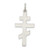 Sterling Silver Classic 3-Bar Cross: Accent Cut: M- 1 1/8" (Engravable)