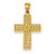 14KT Greek Filigree Cross Pendant- 7/8"