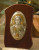 Italian Silver Icon of Christ on Curved Wood