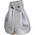 Leatherette Gift Pouch with Satin Drawstring Ribbon: Silver