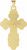 14KT Gold St. Olga Style Cross- Medium (Inscribed)