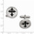Silver-Tone Black Byzantine Cross Cufflink Set