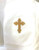 Soft White Knit Baptismal Blanket with Embroidered Cross- IN STOCK!