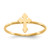 14KT Gold Polished Orthodox Cross Ring