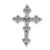 14KT White Gold Diamond Filigree Cross Pendant- 7/8"