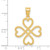 14KT Gold Laser Cut Heart Cross