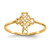 14K Gold Polished Celtic Cross Ring