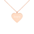 Engraved Heart Nameplate Necklace- Multiple Metals Available