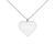 Engraved Heart Nameplate Necklace- Multiple Metals Available