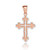 Two-Tone 14KT Rose Gold & Rhodium Orthodox Cross-  1 1/4"