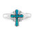Serbian 4C's Cross Ring: Sterling Silver with Opal Cross