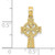 10KT Gold Diamond-Cut Celtic Cross Pendant (Engravable)- Tiny