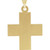 14KT Gold Greek Cross Pendant (Engravable)- 1" 