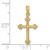 14KT Cross with Byzantine Tip Edges- 3/4"