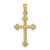 14KT Cross with Byzantine Tip Edges- 3/4"