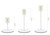 White Srecna Slava Candlestick: 3 Sizes Available