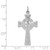 Sterling Silver Rhodium Plated Enameled Celtic Irish Cross Pendant