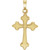 14KT Hollow Cross Pendant- 1 1/8"