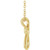 14KT Yellow Gold Twist 1/2" Cross with Chain