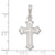 Sterling Silver Polished and Textured Cross