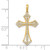 14KT Gold Polished Fancy CZ Cross