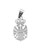 Sterling Silver Serbian Grb Pendant- 1 1/2"