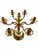 Gold-Plated Seven Branched Candleabra- FINAL SALE