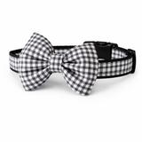 Black Check Bowtie Collar