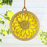 Sunflower Suncatcher-Yellow- 6"