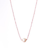 Freshwater Pearl Necklace-Cherry Quartz