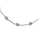 Flower Necklace-Aquamarine