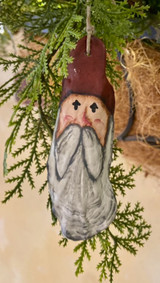 Santa Oyster Shell Ornament