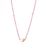 Freshwater Pearl Necklace-Pink Tourmaline