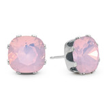 Pink Opal Cushion Earring