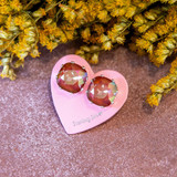 Cushion Earring-Copper Glow