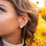 Mega Cushion Earring-Clear