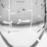 School of Fish Footed Ice Tea Glass