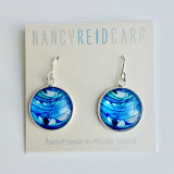 Blue Drop Abstract Earrings