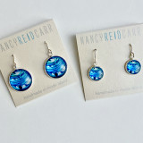 Blue Drop Abstract Earrings