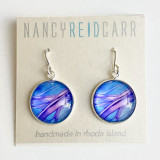 Blue/Purple Drop Abstract Earrings